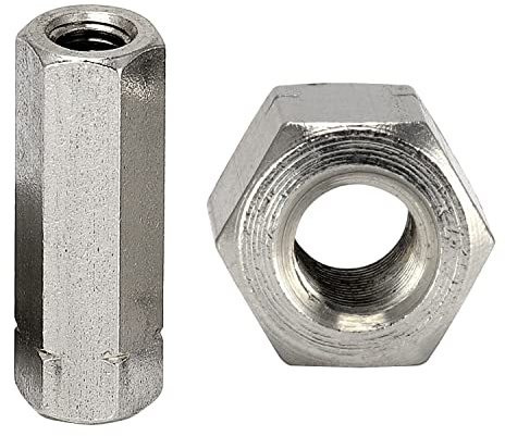 OPIOL QUALITY® Gewindemuffen Sechskant M12x40 aus Edelstahl A2 V2A (4 Stück) Langmuttern Sechskantmuffen Gewindehülsen Abstandshalter Verbindungsmuttern Distanzmuffen Rostfrei