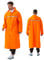 iOutdoor Products Premium Regenponcho, 100% Wasserdicht Regenjacke mit Kordelzughauben/Reißverschluss/Knopf/Reflexstreifen/Aufbewahrungstasche, Weich, Abriebfest, Reißfest, Orange, XL(160-170 CM)