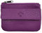 Porte Monnaie Cuir Homme/Femme pour Billets, Carte, Monnaie et clé, 2 Fermetures, Compact, en Plusieurs Couleur (Violet)-LOLUNA®