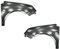 DM Autoteile 109367 Kotflügel SET rechts+links vorne mit Blinkerloch kompatibel für VW Polo 01-05