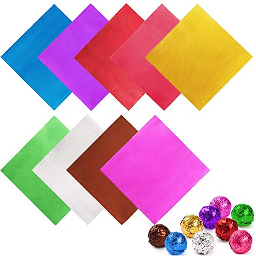CYH Verpackung für Schokoladenbonbons – 900 Stück, 9 Farben, Papier, Verpackung aus lebensmittelechtem Aluminium – ideal für die Dekoration und Aufbewahrung von handgefertigten Schokolade