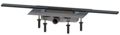 KESSEL Duschrinne Linearis Infinity 60 L: 800 mm, DN 40, Black, gebürstet 45102.08