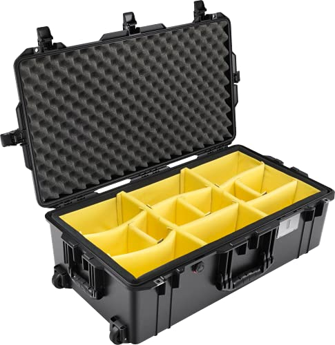 PELI 1615 Air Leichter Wasserdichter Trolley für Kamera Equipment, Wasser- und Staubdicht, 71L Volumen, gepolstertem Einteilungssystem, Farbe: Schwarz