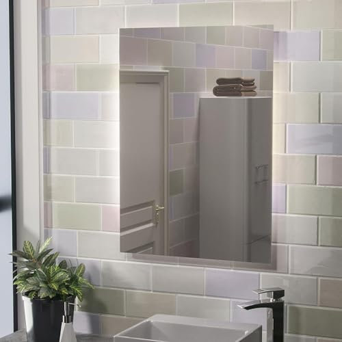 Nes Home Battery Operated LED Backlit Illuminated Bathroom Mirror