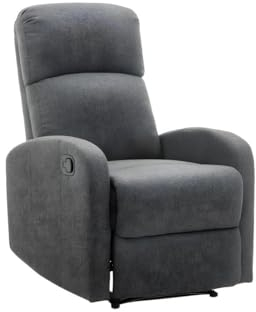 Vente-unique-Relaxsessel Fernsehsessel - Stoff - Anthrazit - ISAO