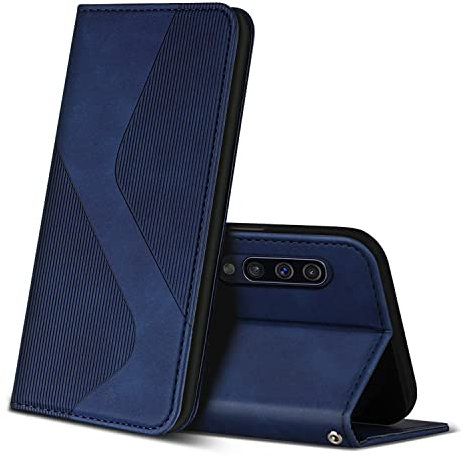 ZONNAVI Hülle für Samsung Galaxy A50 / Galaxy A50S / Galaxy A30S, PU Leder Handyhülle mit Kartenfächer, Flip Wallet Case Schutzhülle für Samsung Galaxy A50 / Galaxy A50S / Galaxy A30S (Blau)