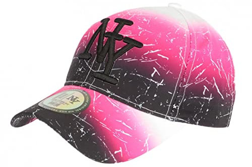 Hip Hop Honour Casquette NY Rose et Noire Street Jungle Design Streetwear Baseball - Taille Unique - Noir