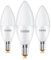 EXTRASTAR E14 LED Candle Light Bulbs, 6W SES Cool White 6500K Daylight Energy Saving Bulb, 42W Equivalent, Small Edison Screw C37 Light Bulb, 510LM, Non-Dimmable, Pack of 3