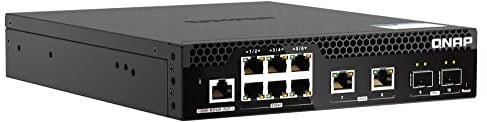 QNAP Switch QSW-M2106R-2S2T | 10 Gigabit, Managed, Rackmount incl. Rack Kit