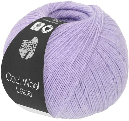 LANA GROSSA Cool Wool Lace | Extrafeine Merinowolle waschmaschinenfest und filzfrei | Handstrickgarn aus 100% Schurwolle (Merino) | 50g Wolle zum Stricken & Häkeln | 400m Garn FB 47