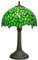 wecrejoni Tiffany Lampe Buntglas Tischlampe 12X12X18 Zoll Schreibtisch Leselicht Dekor Neben Schlafzimmer Wohnzimmer Zuhause (H-1171-Green Leaf)