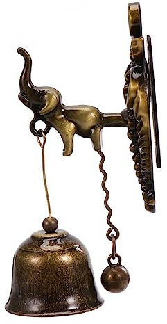 Garneck Rustikales Metall-Windspiele Rustikale Heimdekoration Ladentürklingel Gusseisen-Türglocken Dekorative Elefanten-Windglocke Heimdekoration Hängender Anhänger Hängende