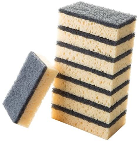 Healeved 8 Pcs pour Vaisselle Éponges en Vrac Éponge À Vaisselle Éponge À Vaisselle Éponge Naturelle Laver Les Plats en Éponge Support De Support De Vaisselle Distributeur Noir