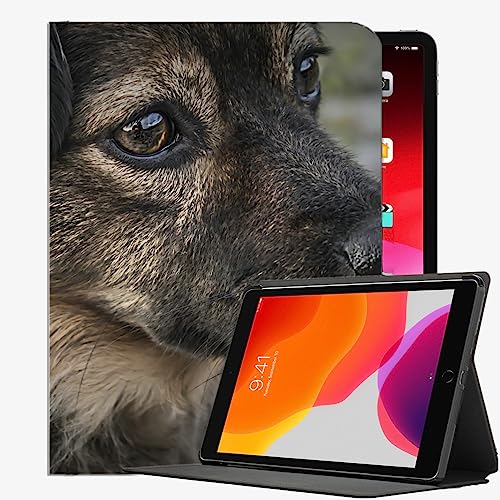 YENDOSTEEN Hülle für iPad Mini 5 2019 7.9 Zoll/iPad Mini 4 mit Apple Pencil Halter Auto Schlaf/Wach,Hundewelpen-Maulkorbaugen mit Auto Schlaf-/Aufwachfunktion