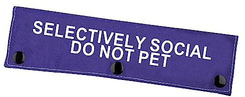 Selectively Social Dog Leash Sleeve Do Not Pet Dog Leash Wrap Social Distancing Dog Patch (Selectively Social)