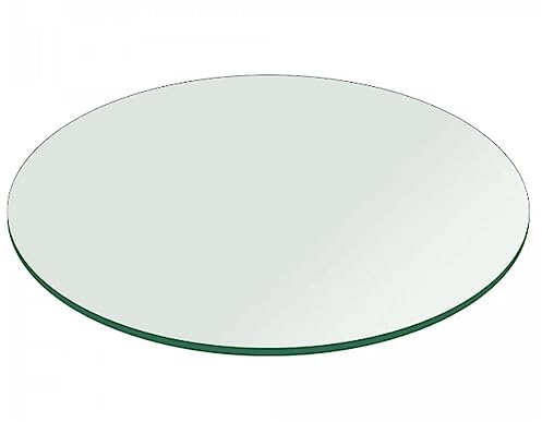 Cristal Redondo Tablero 100/110/120CM Transparente Cristal Templado Tablero 9 Mm Espesor Pulido Plano Robusto Tablero(Size:110cm)
