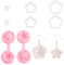 WEBEEDY 4 Stück Blumen-Polymer-Ton-Ausstechformen Für Ohrring-Schmuck, Mini-Blumen-Tonschneider-Formwerkzeuge Für Baumelnde Ohrstecker, Schmuckherstellung