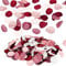 Emivery Lot de 500 pétales de rose artificiels bordeaux poudrés, pétales de rose poudrés pour mariage, allée, décoration de table, fête prénuptiale, rose foncé