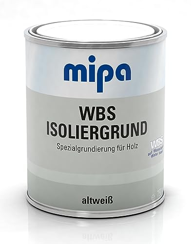 MIPA WBS Isoliergrund - Grundierung, matt/ 750 ml,altweiß,Grundierung,Holz