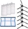 YUETTYY Staubsaugerfilter Seitenbürsten Kit für Medion MD 18500/18600/MD18501/MD16192 Ersatzteile 1 x Vorfilter Mesh 3 x Filter 6 x Seitenbürsten