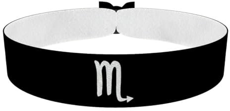 Skorpion Sternzeichen Symbol schwarz Stoffarmband - Wasserfestes Satin Armband - Minimalistisches Astrologisches Geschenk - Trendiges Accessoire für Frauen und Männer - Geburtstagsgeschenk Skorpion