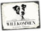 siviwonder Hundeschild Willkommen Zuhause Jack Russell Terrier No.2 Dog Schild Spruch Türschild Warnschild Jack Geschenkidee schöner Spruch Hundemotiv Aluminium Wetterfestes Hundeschild