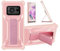 Aroepurt Hülle Für Sharp Aquos R6 Hülle Case Handyhülle Schutzhülle Cover [mit gehärtetem Glas-Screen-Protector] Hybrid [Folding Support Magnetic] [Frosted Anti-Fingerprint] Rosa