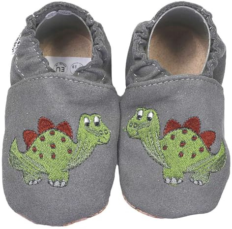 HOBEA-Germany Kinderschuhe RecyStep Dino grau 26/27 (2½ - 3 Jahre) Gripwalksohle