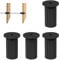 4 Stück Wall Grommets Kabelführungsset Silikon Mauerdurchführung Kabel Wanddurchführung Kabel Kabeldurchführungsbuchsen für 2,5cm Wandloch (Schwarz)