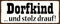 AGDeko® Holzschild 27x10 cm Dorfkind und stolz drauf