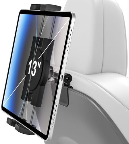 woleyi for Tesla Model Y Model 3 Model S Model X Tablet Headrest Holder - 2025 Tesla Back Seat Tablet Mount for iPad Pro 12.9, Air, Mini, iPhone, Galaxy Tabs, Z Fold, Fire HD, Switch, 4.7-13 Devices