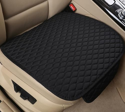 JZWJNFYY Auto Sitzbezüge Sets für VW ID. Buzz ID,Allwetter rutschfest Atmungsaktiv Schonbezug Set Sitzkissenschutz,Front seat 2 Pieces (Without backrest)-Black