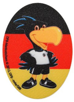 alles-meine.de GmbH Deutscher Fussball-Bund 8 cm * 11 cm Bügelbild Aufnäher Applikation DFB Fussball Adler Paule Flicken