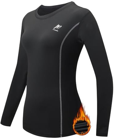 MEETWEE Thermounterwäsche Funktionsunterwäsche Damen,Skiunterwäsche Winter Set Atmungsaktiv Lange Thermo Unterwäsche Tops Thermowäsche Unterhemd