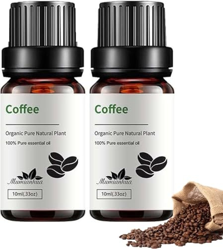 2 Stück Kaffeeöl Gegen Falten, Coffee Essential Oil, Kaffeeöl Kosmetik für Hautpflege, Kaffee -Duftöl, Verjüngendes und Straffendes Öl, Ätherisches ätherisches Kaffeeöl, Straffendes Öl