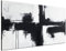DARO Design® Bild auf Leinwand Groß 84x56 cm XXL Schlafzimmer Bilder Badezimmer Wand Deko Wohnzimmer Modern Wanddeko Bilderwand Geschenk Abstrakt Schwarz Weiß Kreuz