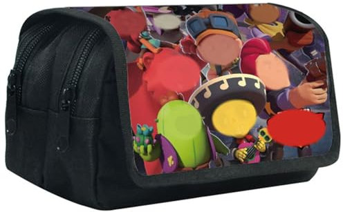 SYSYSYYASNL Federmäppchen,Cartoon Federmäppchen,Federtasche,Kinder Große Kapazität Stift Tasche, Doppel-Reißverschluss, für Teenager Studenten Büro Schulbürobedarf