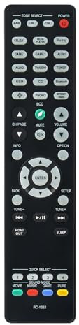 RC-1252 Replace Remote fit for DENON Home Theater AV Receiver AVR-X4800H 9.4-Channel 8K A/V Receiver