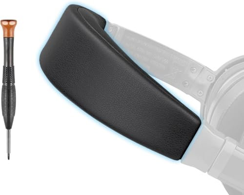 SOPROM Fascia di ricambio in pelle proteica, compatibile con cuffie Bose QuietComfort15(QC15)/QuietComfort2(QC2),Facile Installazione Fai-da-te(Nero)