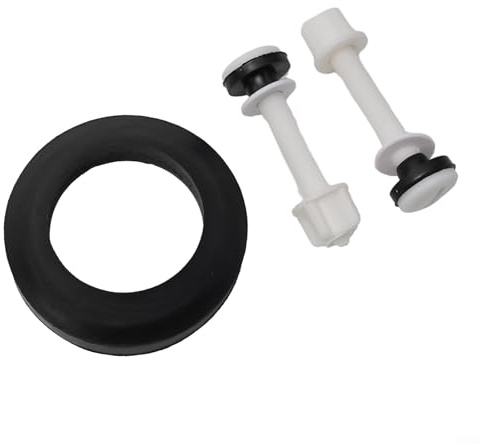 ComfyHarbor Kit de sellado de cisterna de inodoro con arandela de goma y pernos de acoplamiento, juego de accesorios de reparación de cacerolas de inodoro para reparación de inodoros domésticos