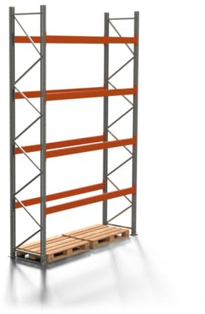 REGALWERK Palettenregal Artus - Grundregal mit 5 Ebenen - Fachlast 2.320 kg - 4.500 x 2.870 x 800 mm (HxBxT) - Schwerlastregal
