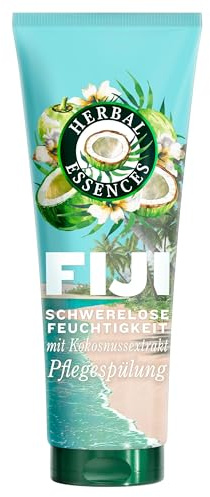 Herbal Essences Fiji Pflegesülung für schwerelose Feuchtigkeits 2x250ml | mit Kokosnussextrakt