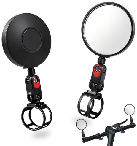 Rückspiegel für Roller Kompatibel mit Segway Ninebot ZT3 Pro F3 Pro und allen KickScooter Max G30 G2 G3 GT3 F3 E3 360°-Drehung Großwinkelspiegel Rückspiegel Elektroroller