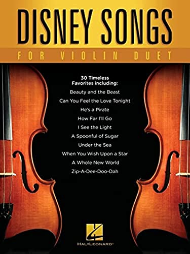 Disney Songs For Violin Duet -For 2 Violins- (Book): Songbook für Violine