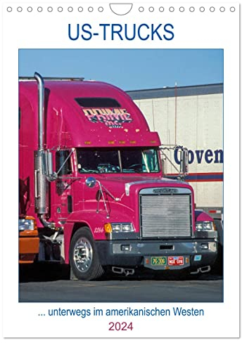 US-Trucks ... unterwegs im amerikanischen Westen - Monatsplaner (Wandkalender 2024 DIN A4 hoch), CALVENDO Monatskalender: Kings of the Road auf Tour (CALVENDO Mobilitaet)