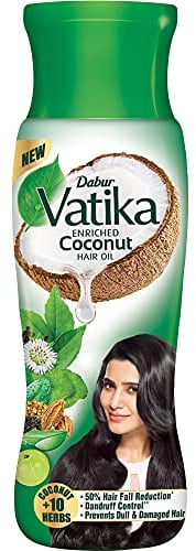 Vatika Naturals Kokos-Haaröl – 300 ml | Für voluminöses & dickes Haar | Angereichert mit Henna, Amla, Zitrone & 5 Kräutern | Zur Pflege vom Ansatz bis in die Spitzen