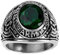 HAMANY Schmuck Edelstahl Herren Ring mit Zirkon,Falke Eagle US Armee,Größen 67 (21.7)