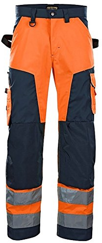 Blaklader 15661811 Hochwertige Arbeitshose Ohne Nageltaschen, Orange/Marineblau, grootte D128
