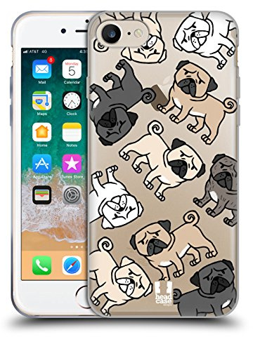Head Case Designs Mops Hunderasse Muster Gelhülle [Militärischer Schutzgrad] Kompatibel Mit Apple iPhone 7/8 / SE 2020 & 2022 Und Kompatibel Mit MagSafe
