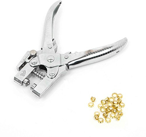 Generic Lochzange, 100 Metall-Ösen, 4 mm, Elektrisch, Gürtellöcher, Werkzeug